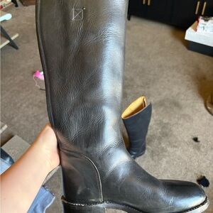 Valverde Black Leather horse riding boots